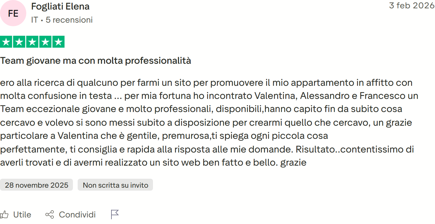 Recensione Trustpilot 5 stelle di Babyland Lainate: seguita con pazienza e gentilezza pur con poca esperienza, pienamente soddisfatta