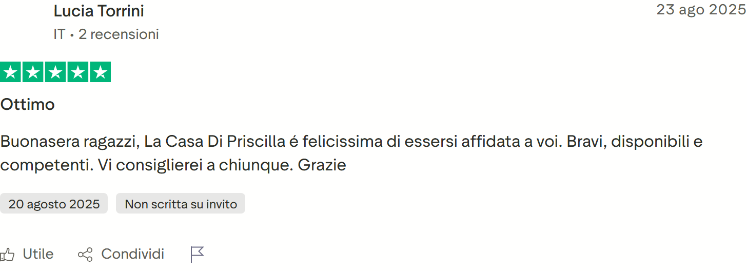 Recensione Trustpilot 5 stelle di Antonino: richieste di prenotazione vere in due settimane, finalmente qualcosa che funziona davvero
